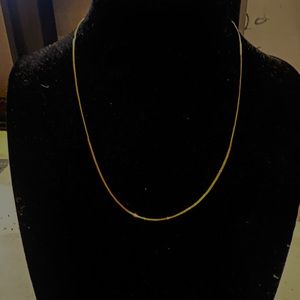 Dainty solid 14 k yellow gold 15 inch chain